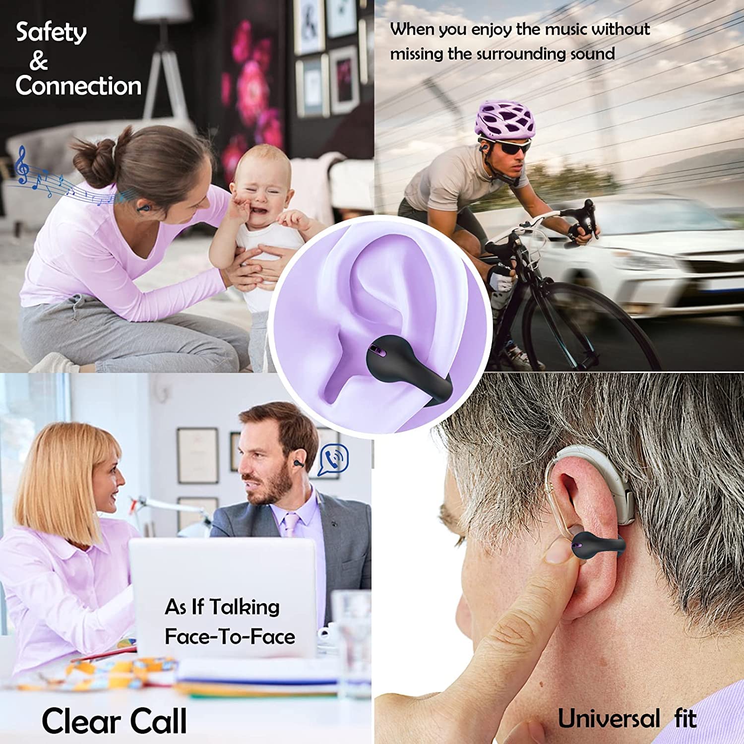Wireless Ear Clip Bone Conduction Headphones, Wireless Bone Conduction  Headphones, Mini Open Ear Headphones Wireless Bluetooth, Ear Clip Bone  Conduction Headphones 